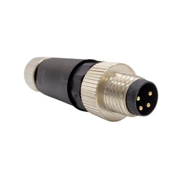 China High Level Ip67 Zinc Alloy Waterproof DC 60V 4 Pin M8 Connector M8 Cable Sensor Connector For Automation Industry for sale