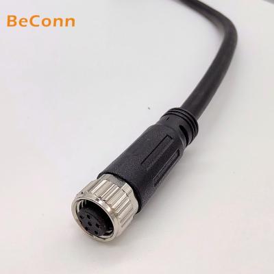 China Waterproof zinc IP67 M8 3pin 4pin 6pin alloy female connector overmolded with cable for small household electrical appliance for sale