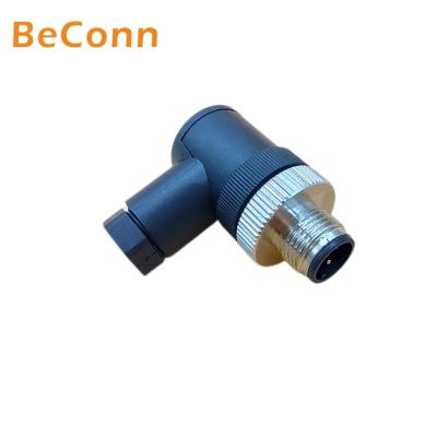 China Automation IEC Standard M12 Screw Threaded Male Plug 4pins Rectangle Assembly Waterproof IP68 Connector For Automation Equipment for sale