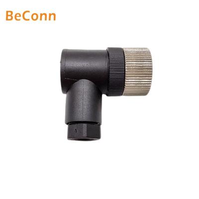 China audio & Video Waterproof M12 Right Angle Female Socket 5P A, B Code M12 5Pin Female Socket With Screw Pins For Sensor Automation Industry for sale