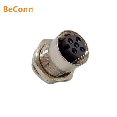 China Communication Device M12 5Pin Panel Mount Patch Panel Receptacle Sensor Connector M12 5P Female Bulkhead Coupler for sale