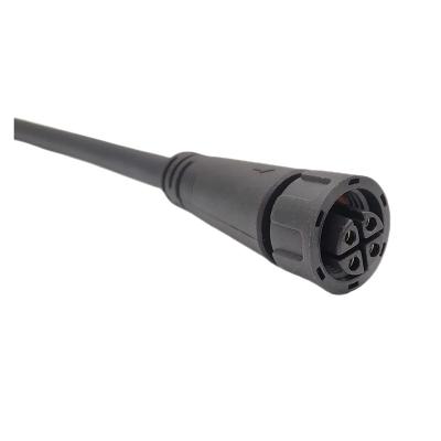 China Waterproof PA66 Ip68 M12 Screw Threaded Joint 4 Pin Led Connectors M12 4 Pin Connector for sale