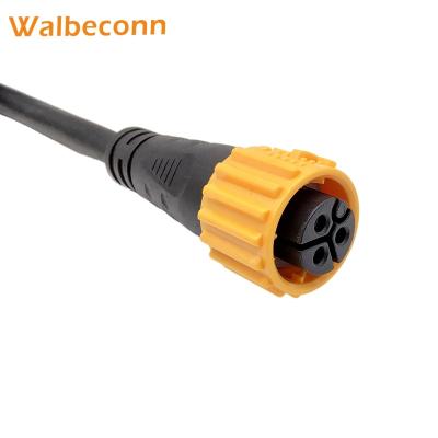 China M19 3PIN 20A Female Power Connector XLR Push Lock IP67 Waterproof Connector 3way 20A Waterproof Electrical Socket for sale