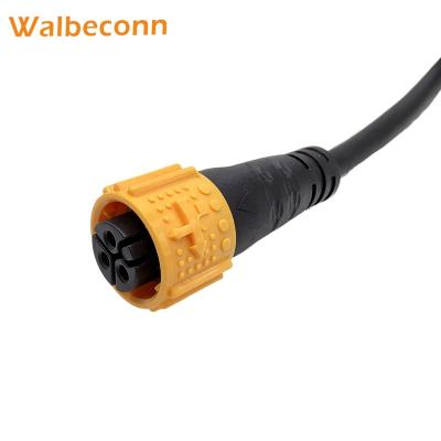 China M19 3PIN 20A Female Power Plug XLR Connector Push Lock IP67 Waterproof Connector 3way 20A Waterproof Electrical Socket for sale