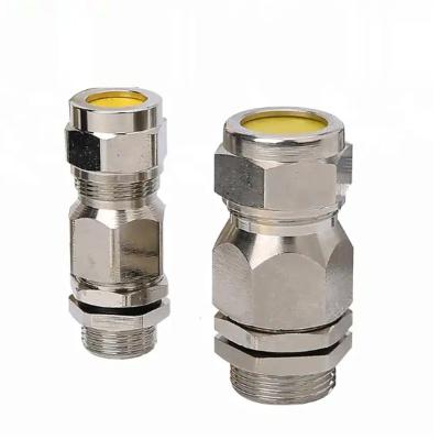 China Brass M Double Joint EX Cable Gland Explosion Proof Thread Project Box With Explosion Proof Cable Gland Can Be Customized for sale