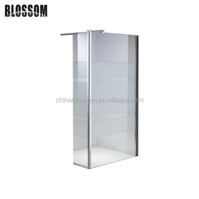 China Shower Screen With Revolving Swing Door Extend Frameless Glass Door Shower Door Pivot Walk In Shower Screen for sale