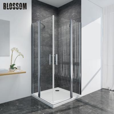 China Glass Frameless Bathroom Single Cheap Swivel Hinged Enclosed Shower Enclosure for sale