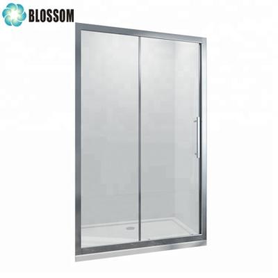 China With View Hangzhou Flower 1200mm Obscure Sliding Glass Shower Door With EN12150-1 for sale