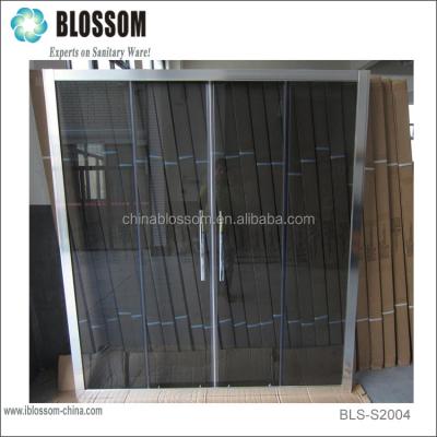 China With Frame 6mm Bathroom Shower Glass Sliding Shower Doors With Aluminum Profile for sale