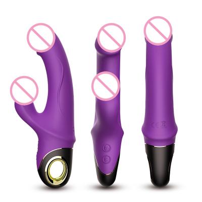 China 9 Vibration Modes Portable Waterproof Wireless Telescopic Silicone Vibrator Magnetic Dildos and Vibrators Sex Toys for Couples Rabbit Vib for sale