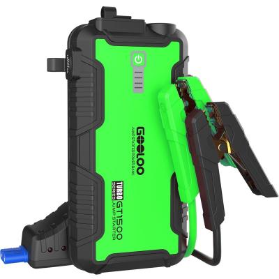 China GOOLOO GT1500 Battery Jump Pack Backup Tool Lithium 18650 Car Jump Starter Outdoor Pack 15000mAh for sale