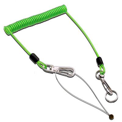 China High Quality Metal PU Alloy Buckle Tool Anti-fall Rope Missed Rope Tool Safety Spring Lanyard for sale