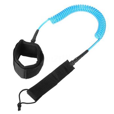 China High Quality Blue TPU Safety Coiled SIP Leash Surf Leash Rope for sale