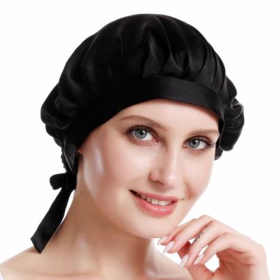 China TSK-NC8C001natural TSK-NC8C001natural Maternity Nightcap Mulberry Silk Breathable Haircare Home Scarf for Girls 100% Maternity Hat for sale