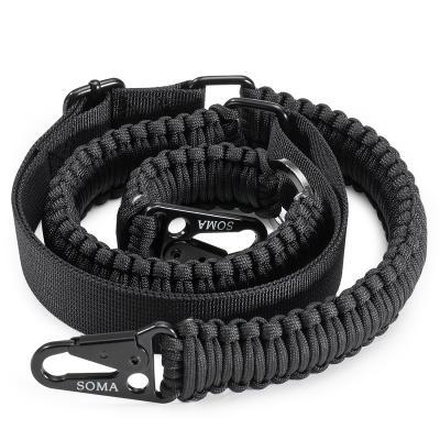 China Outdoor Hunting Accessories Quick Release Hand Knitting Two Point Sling Swivels 550lb Paracord Sling Adjustable 2 Point Sling for sale