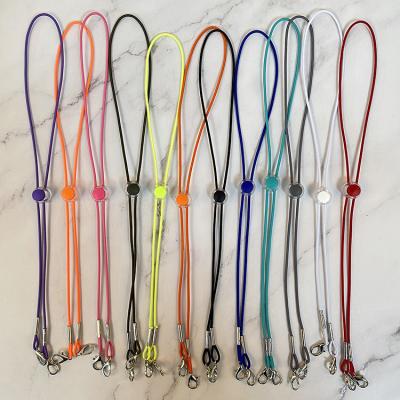 China Durable Multicolor Kids Adult Adjustable Holder Hanger Around Elastic Rope Lanyard Face Masking Lanyard for sale