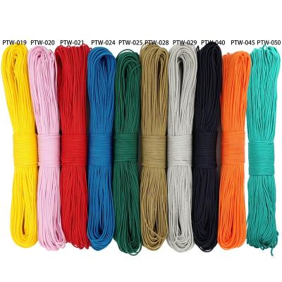 China Durable Durable Polyester Nylon Parachute Tie Up 3 Strand 325ft Tent Nylon Paracord Braided Rope 2mm Paracord for sale