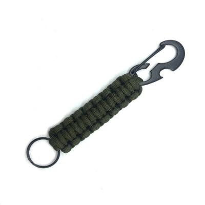 China Multifunctional Outdoor Camping Increasing Lanyard Tactical Bottle Opener Key Military Chain Men's Novelty Survival Tools Paracord Key Chain for sale