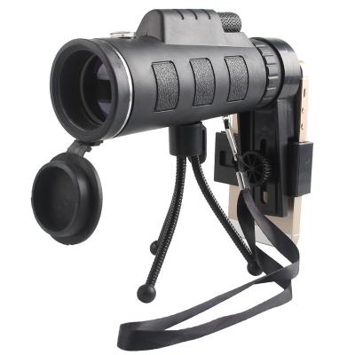 China TELESCOPE Military Outdoor Compass Adjustable Tripod Phone Photographing Hunting HD 40X60 Monocular Telescope for sale