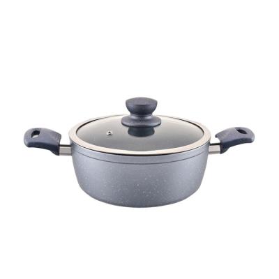 China Sustainable Forged Aluminum Marble Cooking Pot for sale