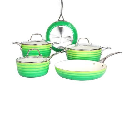 China Sustainable Aluminum Ceramic Cookware Sets for sale