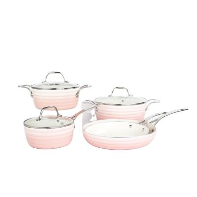 China Sustainable Aluminum Ceramic Cookware Sets for sale