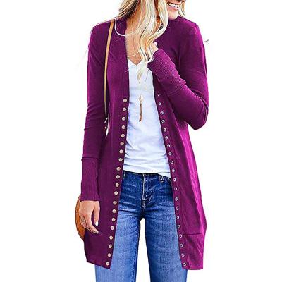 China 2021 Anti-wrinkle Spring Europe And American Ladies Solid Color Anorak Mid Length Women Coat for sale