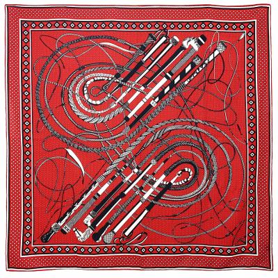 China 130*130 New Autumn And Winter European And American Style Lady Imitation Square Silk Wool Imitation Shawl And Scarf for sale