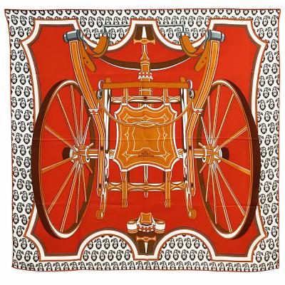 China Silk-Wool Autumn And Winter New Royal Yard Carriage Imitation Pattern Wraps Ladies Adjust Silk Shawl And Scarf for sale