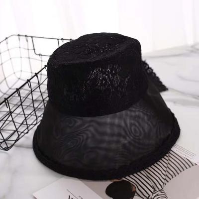 China Picture Fashion Ladies Summer Lace Fisherman Bucket Hat For Breathable Washable Women for sale