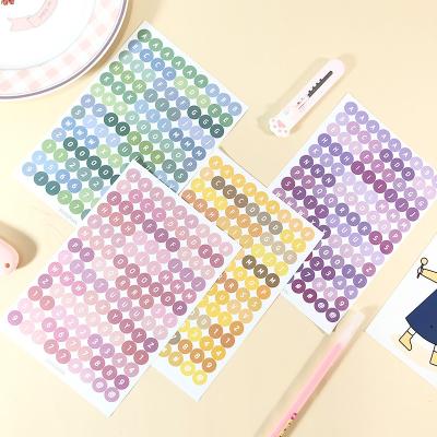 China Waterproof+Eco-friendly Pastel Alphabet Sticker Sheet Planner Stickers for sale