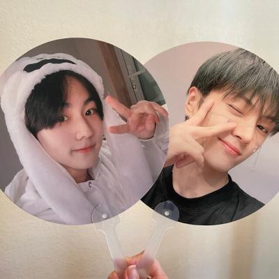 China Wholesale Europe Custom Printed Transparent Kpop Idol Fan Peg Transparent Cheering Fan for sale