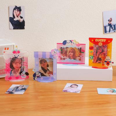 China Europe KPOP Photocard Acrylic Mirror Photo Frame And 3 Inch Desktop Instax Picture Holder for sale