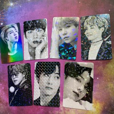 China Europe Custom Color Double Side Slogan Card Holographic Photo Card With Hologram Photocard for sale