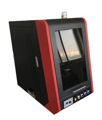 China Laser Marking Full Closed Engraving On Jewelry Ring Necklace Fiber Laser Engraving Machine With Rotary for sale