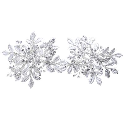 China D2179 Fashionable Korea Styles Diamond Leaf Shaped Hair Accessories Wholesale Wedding Party Bridal Hair Accessories for sale