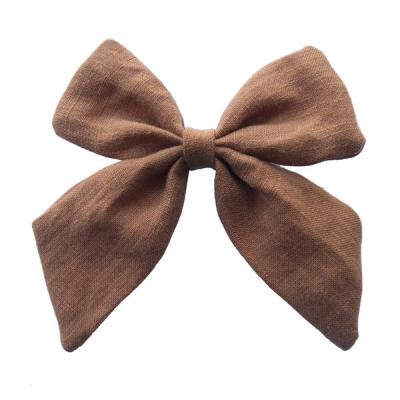 China Attractive girl accessories bow knot hair clips web kids bow design hair pins soft wear fashion hair decoration for sale