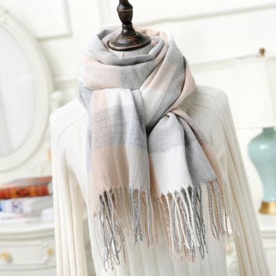 China New European American soft scarf shawl manufacturer wholesale cashmere plaid men's autumn and winter scarf Korean women's scarf for sale