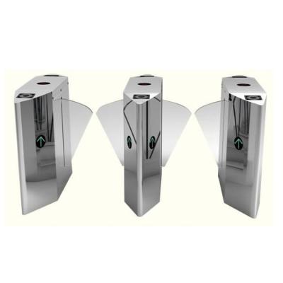 China 304 Stainless Steel Security Single Flap Pedestrian Turnstile Gate With RFID Access Control System Card Reader for sale