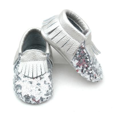 China Other Bling Genuine Leather Shoes Baby Moccasin Soft Sole Bling Shoes for sale