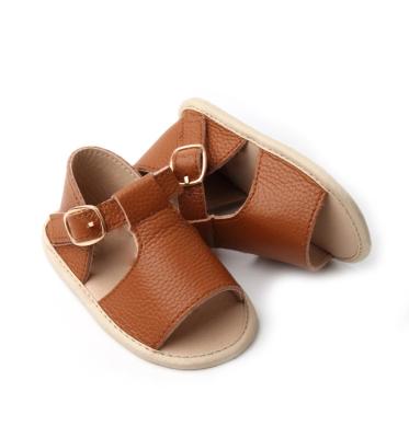 China Anti-Slippery Soft Soles Factory Fast Shipping Goods Shoes Lovely Handmade Leather Baby Sandals for sale