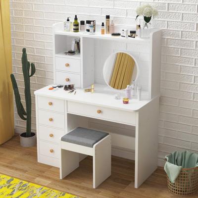 China Bedroom cabinet integration of modern contracted female wooden makeup desk dresser 6 drawer bedroom furniture for sale