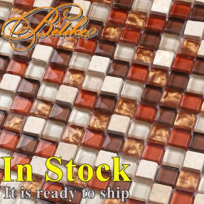 China Country Glass Mosaic Featured Back Wall Tile Cladding Home Decor Splash Modern Design Stylish Back Bath Interior Kitchen for sale