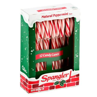 China Red and white natural wholesale custom halal meat christmas peppermint colorful candy cane for sale