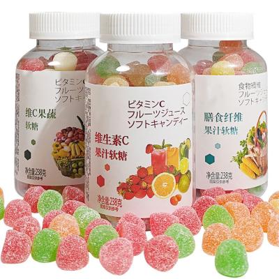 China Natural Colorful Multiple Fruit Add Vitamin C Rich Dietary Fiber Gummy Candy for sale