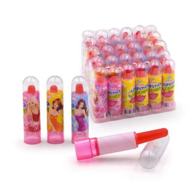 China Natural halal fruity cute mad shiny mini shape lollipop china lipstick hard candy for sale