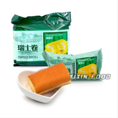 China Low-sodium factory direct banana flavor center filled cake log cake for sale