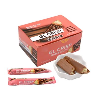 China Sweet Milk Cream Chocolate Wafers Cookies Snacks Chocolate Wafer Low Fat Stick for sale