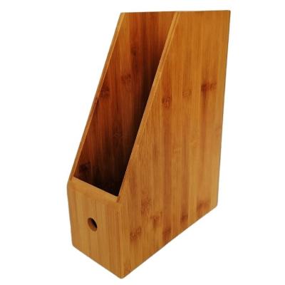 China Wholesale 100% Durable High Quality Natural Bamboo Magazine Rack Folder Desk Organizer Folder for sale