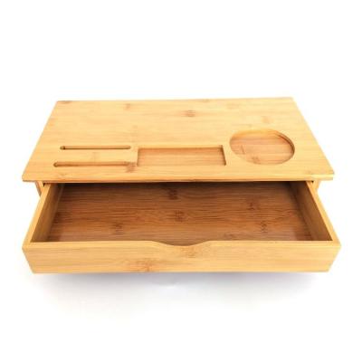 China Other Bamboo Wood Laptop Desk Computer Desk Organizer Monitor Riser for sale